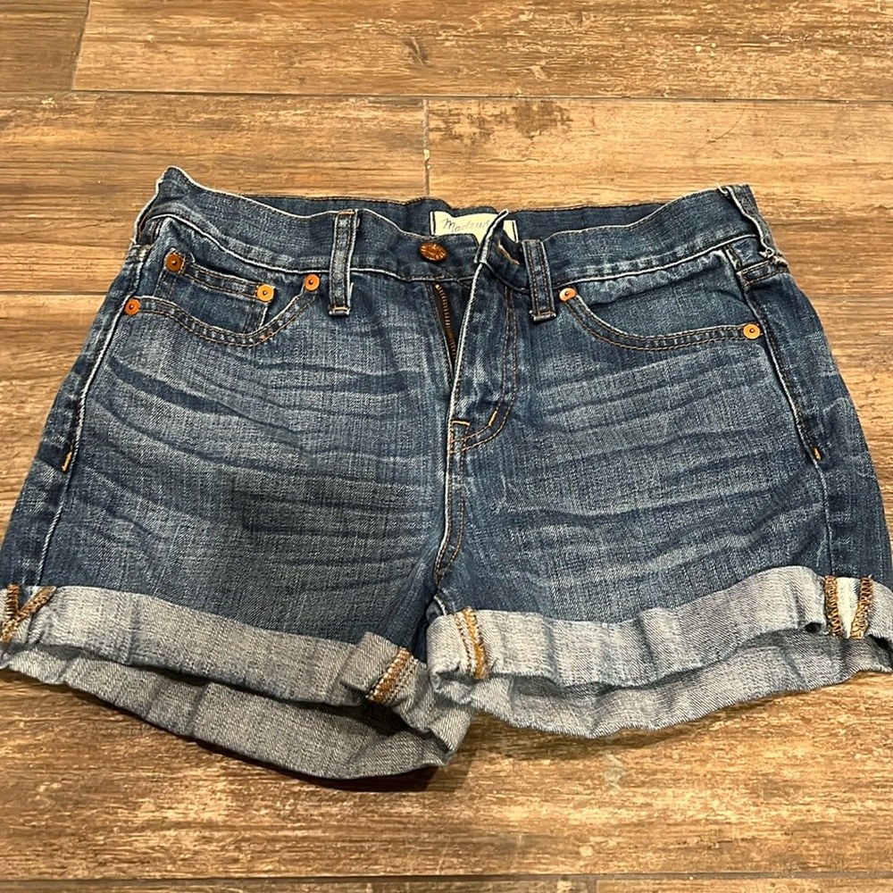 Madewell cuffed denim shorts
